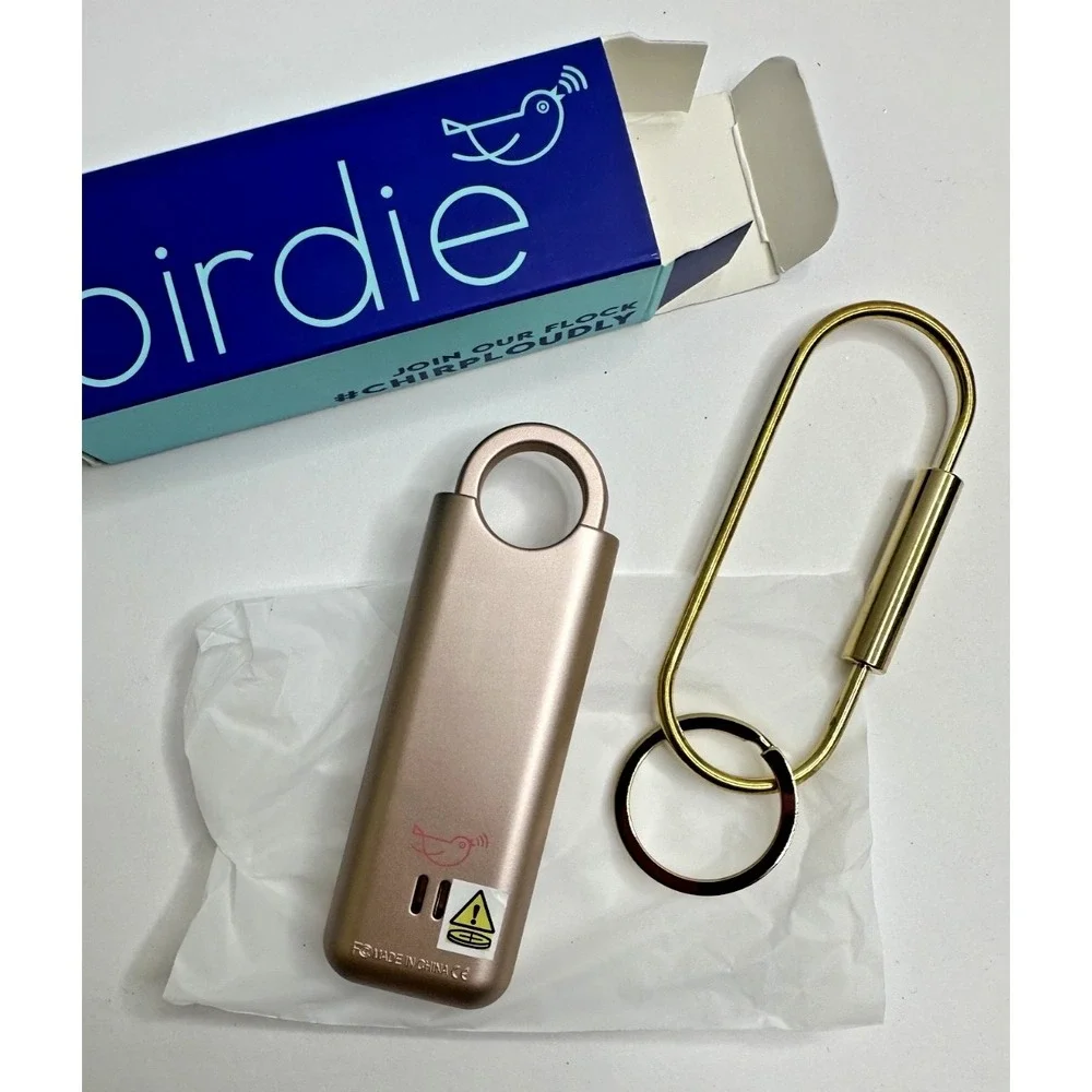 Birdie The Original Personal Safety Alarm for Women by Women Metallic Rose New